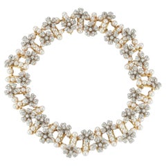 Tiffany & Co Schlumberger Pearl and Diamond Necklace