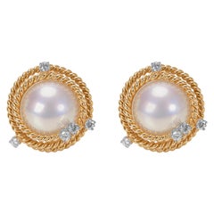 Tiffany & Co. Schlumberger Pearl and Diamond Rope Clip-On Earrings