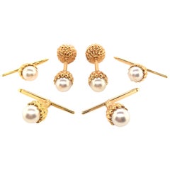 Tiffany & Co., Schlumberger Pearl and Gold Dress Set