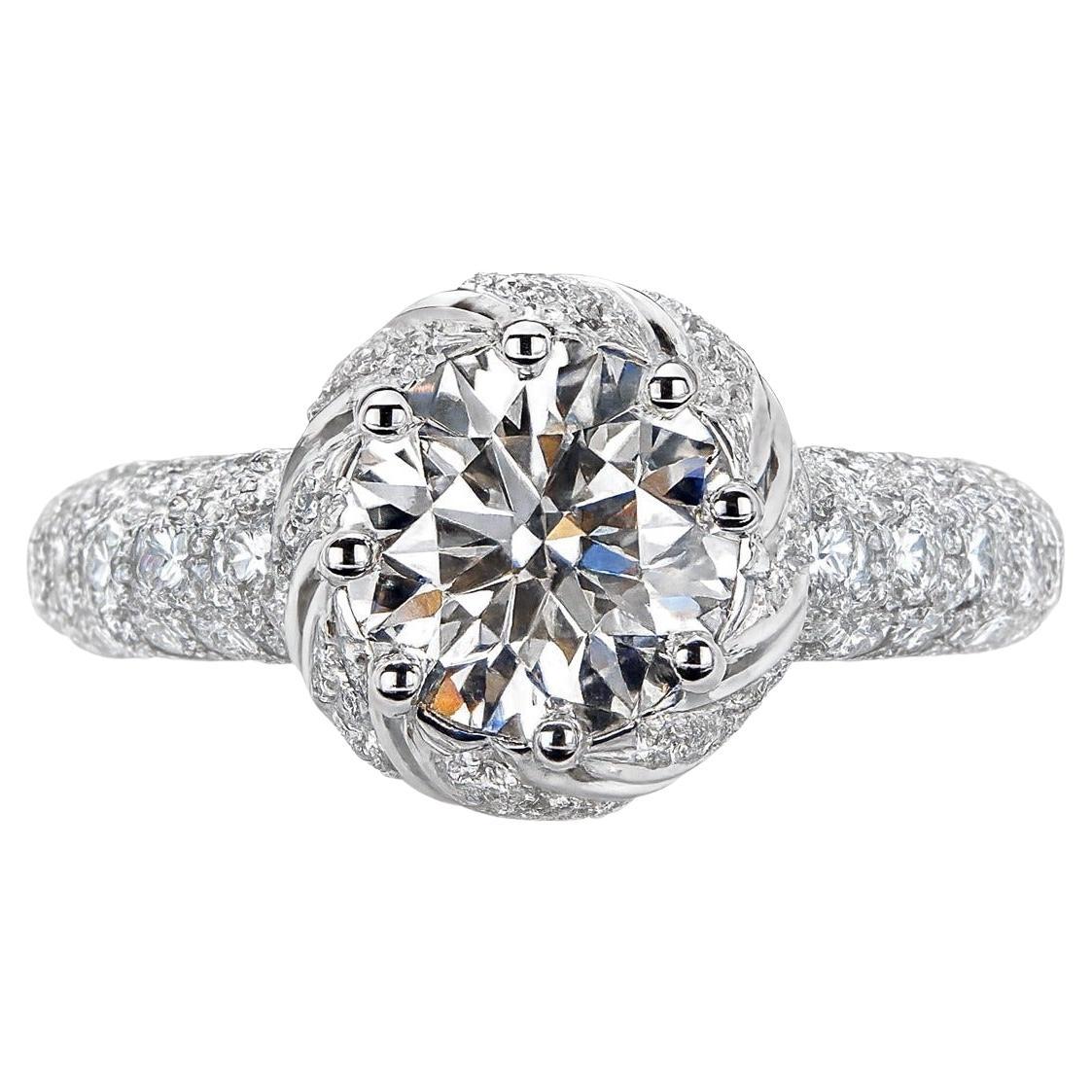Tiffany & Co. Anillo de compromiso de diamantes en platino Schlumberger