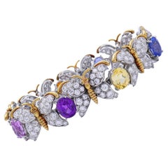 Tiffany & Co. Schlumberger Platinum Multi-Gem Bracelet