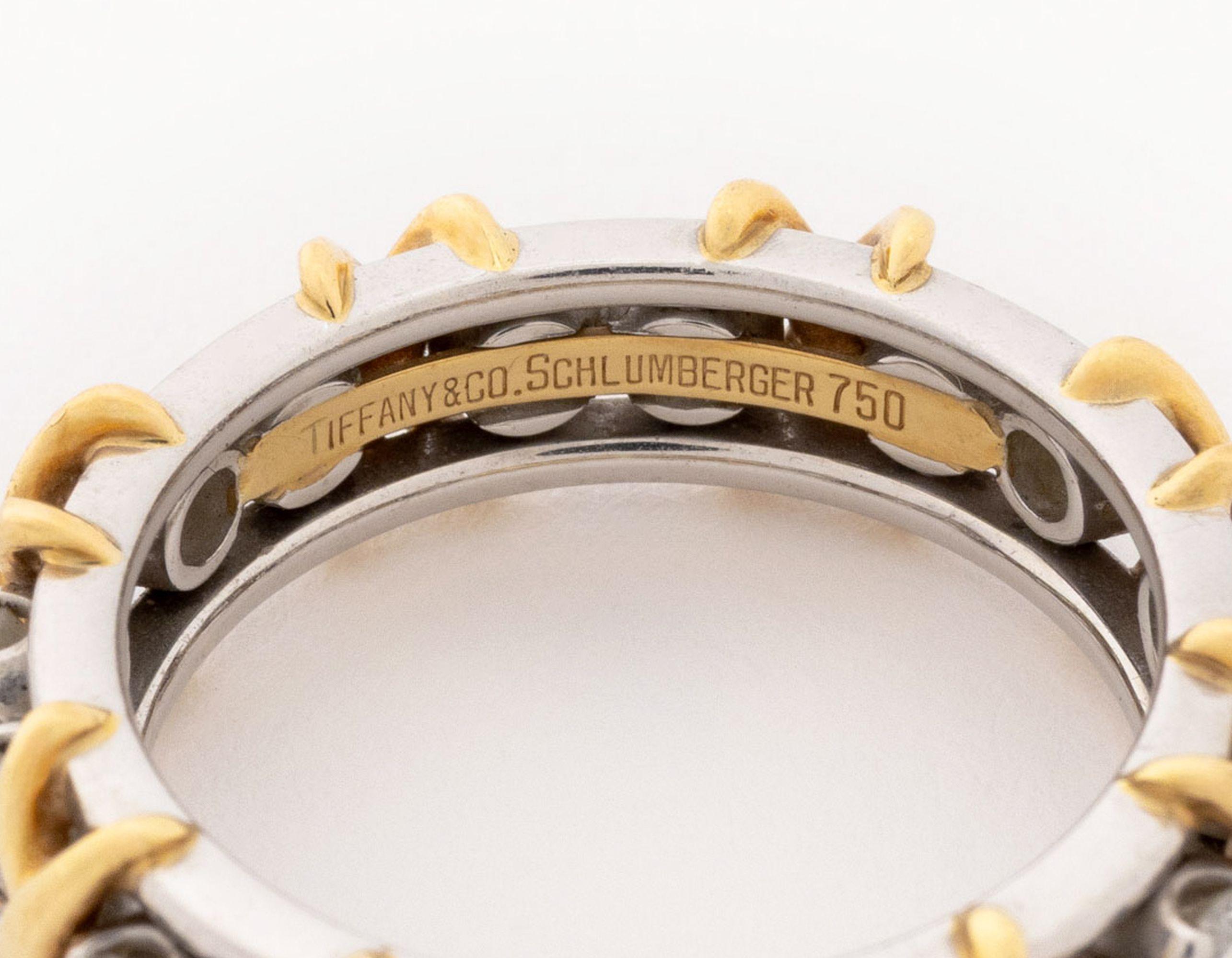 Femenino o masculino Tiffany & Co. Anillo de diamantes Schlumberger PT950 750 en venta