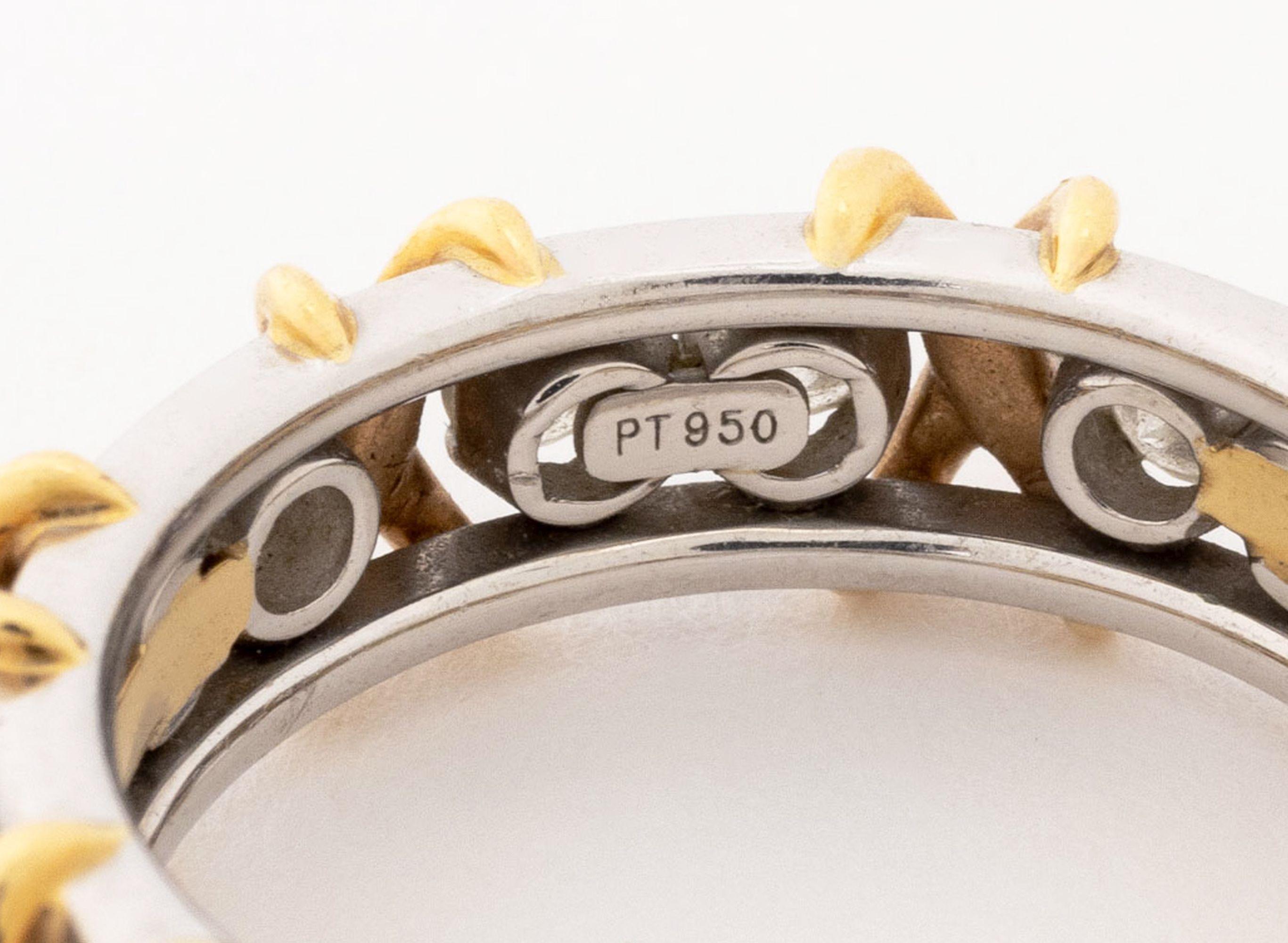 Tiffany & Co. Anillo de diamantes Schlumberger PT950 750 en venta 1