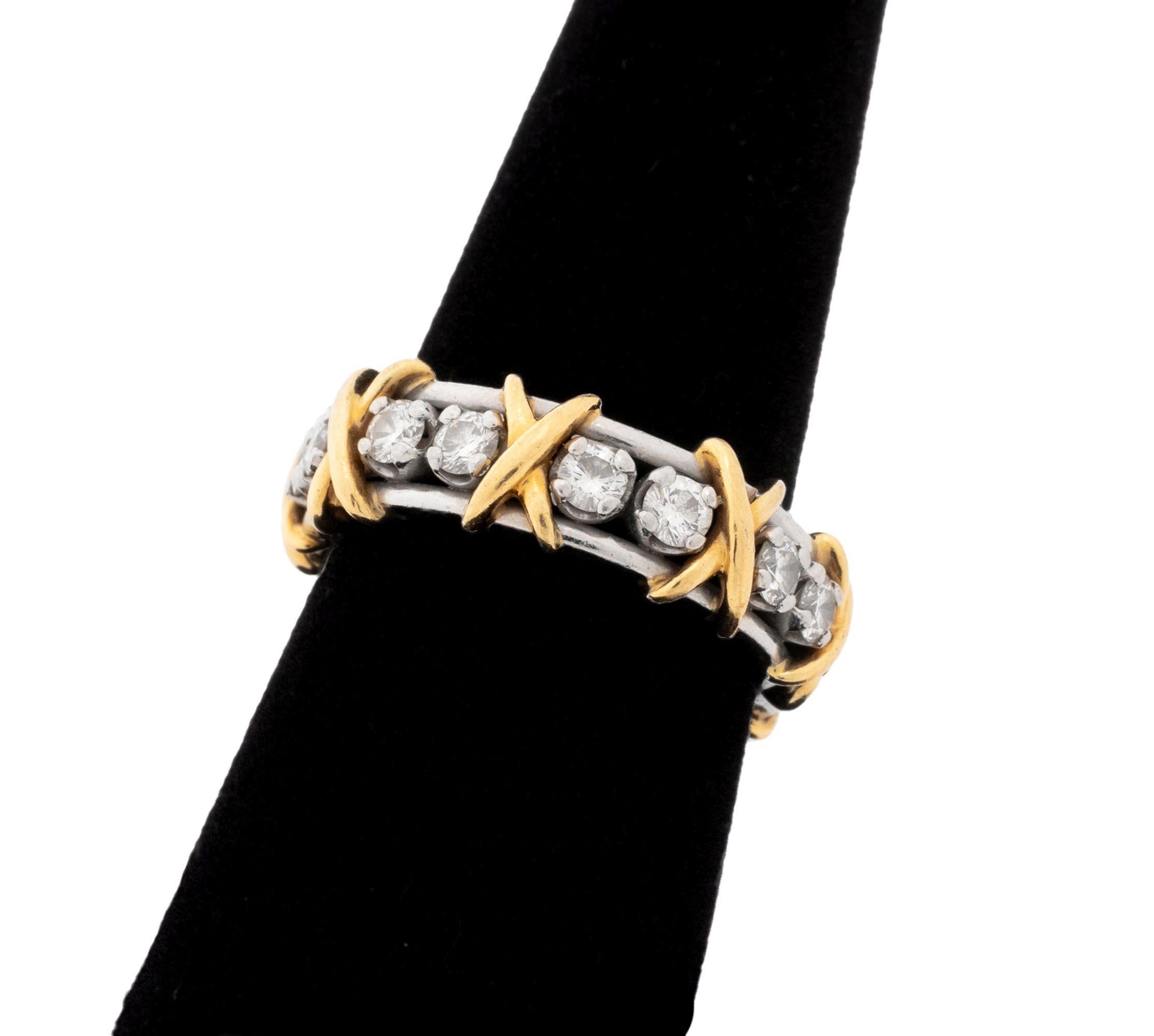 Tiffany & Co. Anillo de diamantes Schlumberger PT950 750 en venta 2