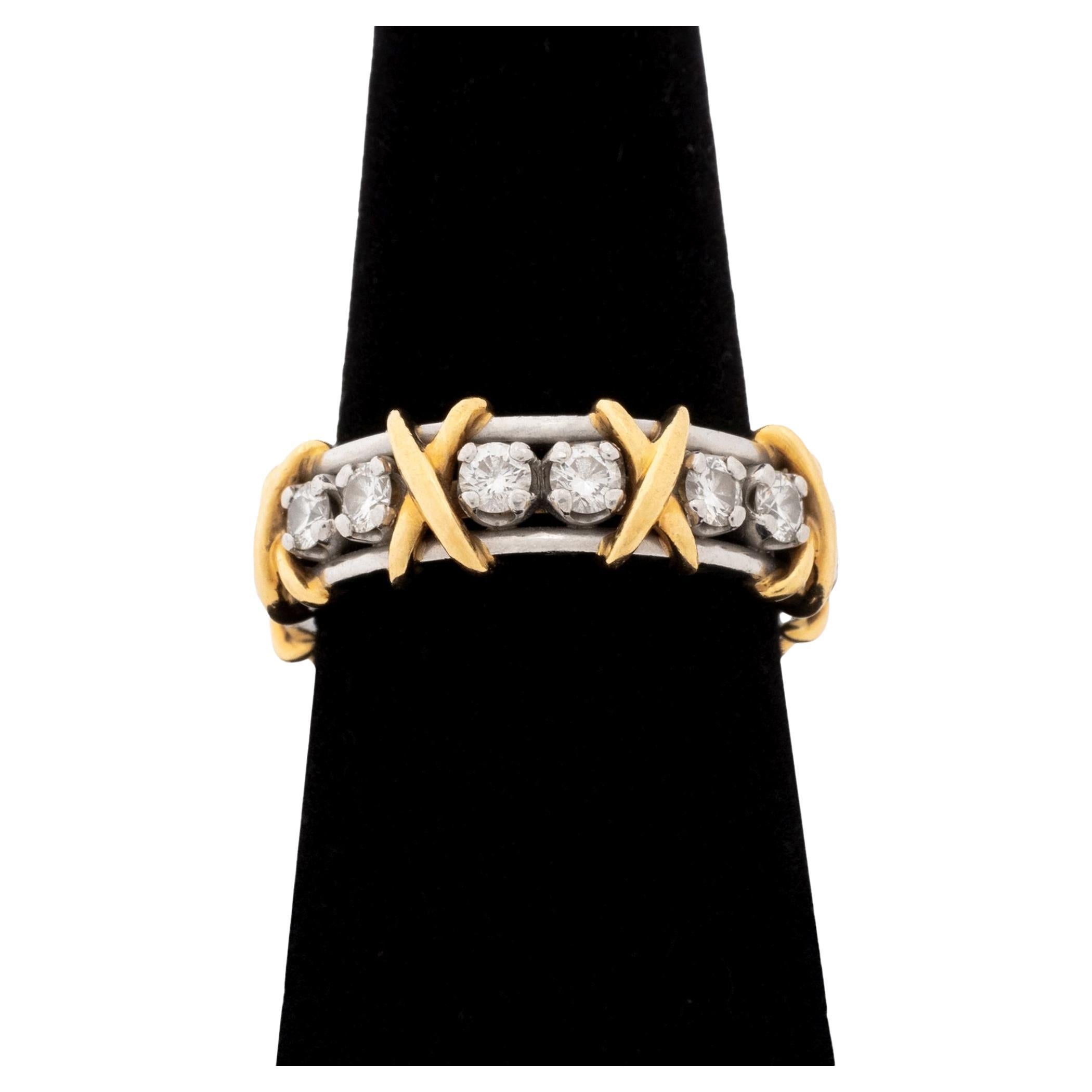 Tiffany 
Co. Anello con diamante Schlumberger PT950 750