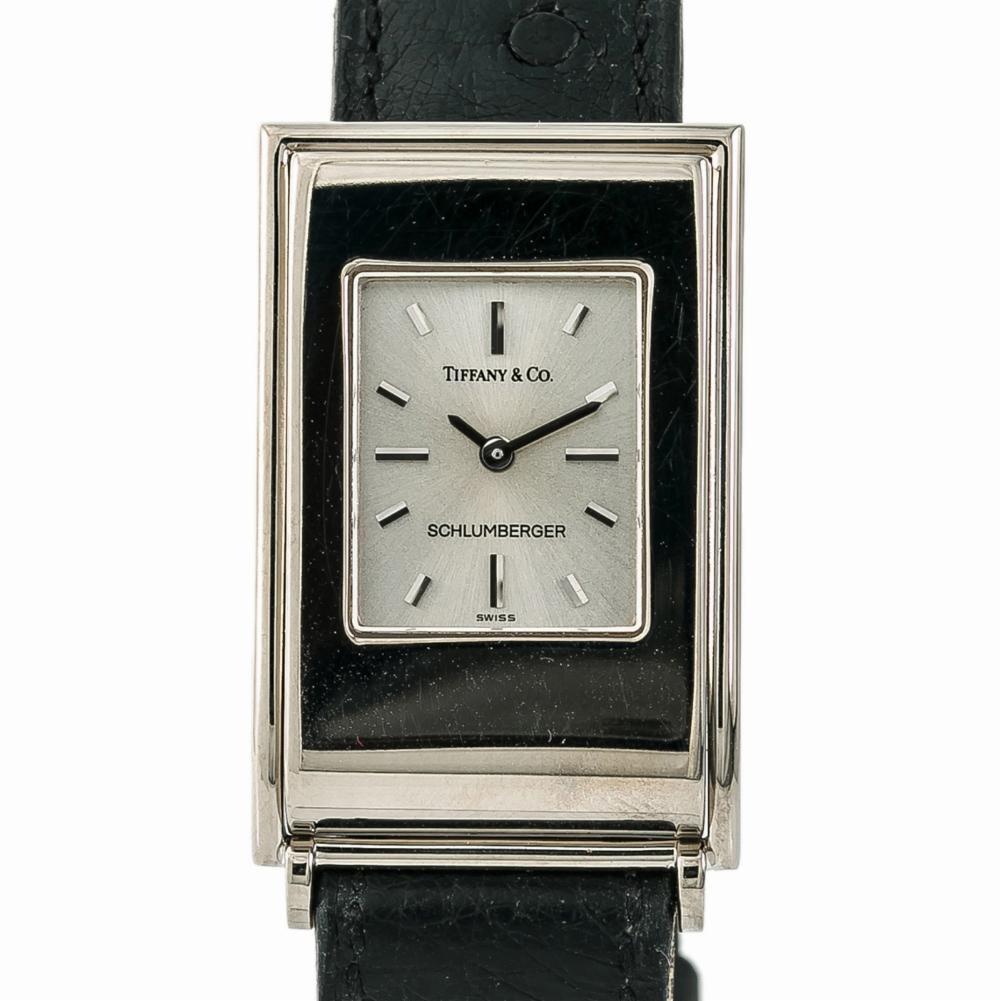 Tiffany & Co. Schlumberger Quartz, Silver Dial, Certified In Good Condition For Sale In Miami, FL
