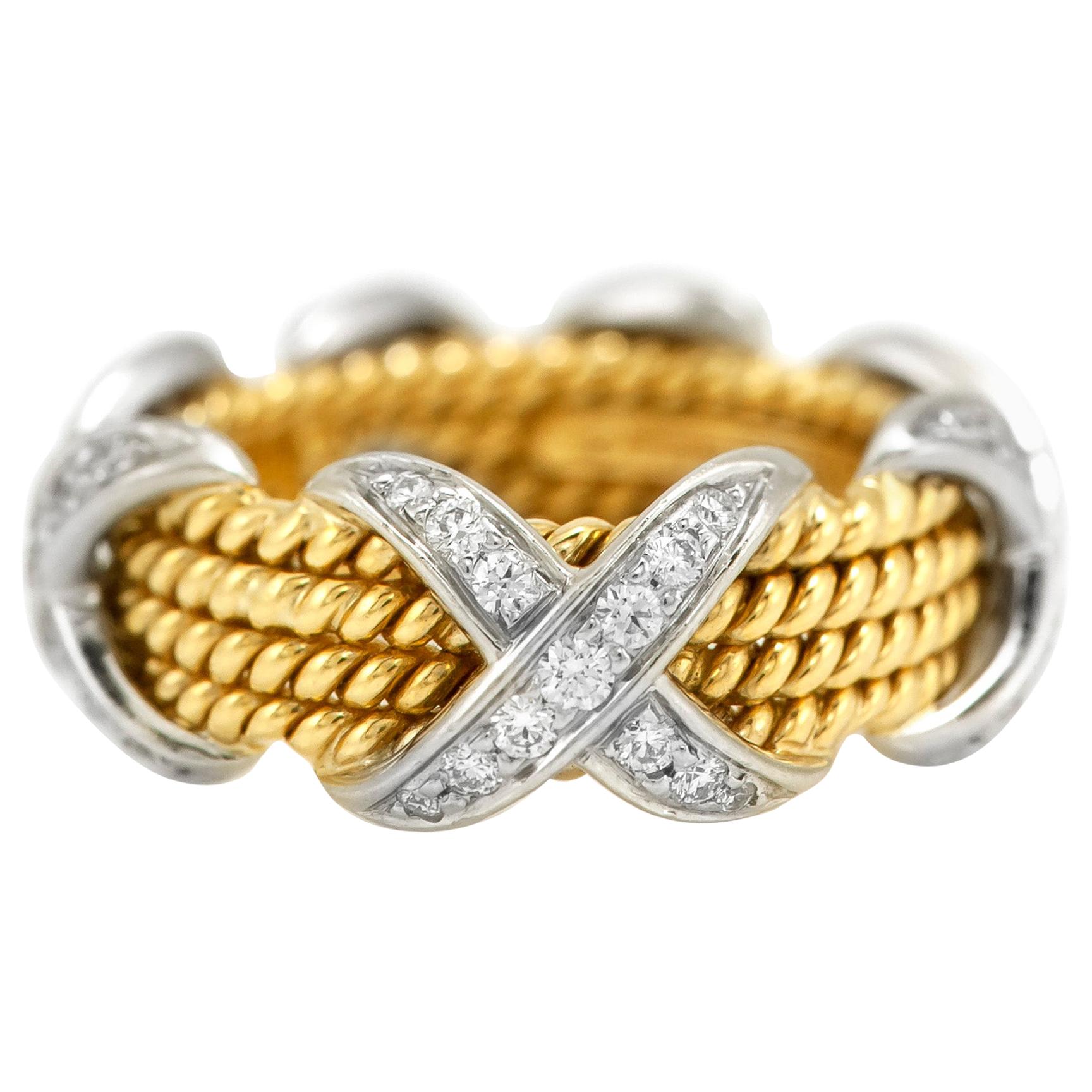 Tiffany & Co. Schlumberger Ring with Diamonds
