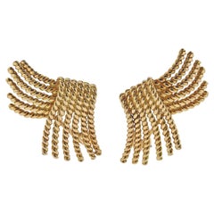 Tiffany & Co. Schlumberger Rope Gold Earrings