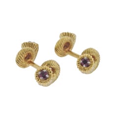 Vintage Tiffany & Co Schlumberger Ruby Gold Cufflinks