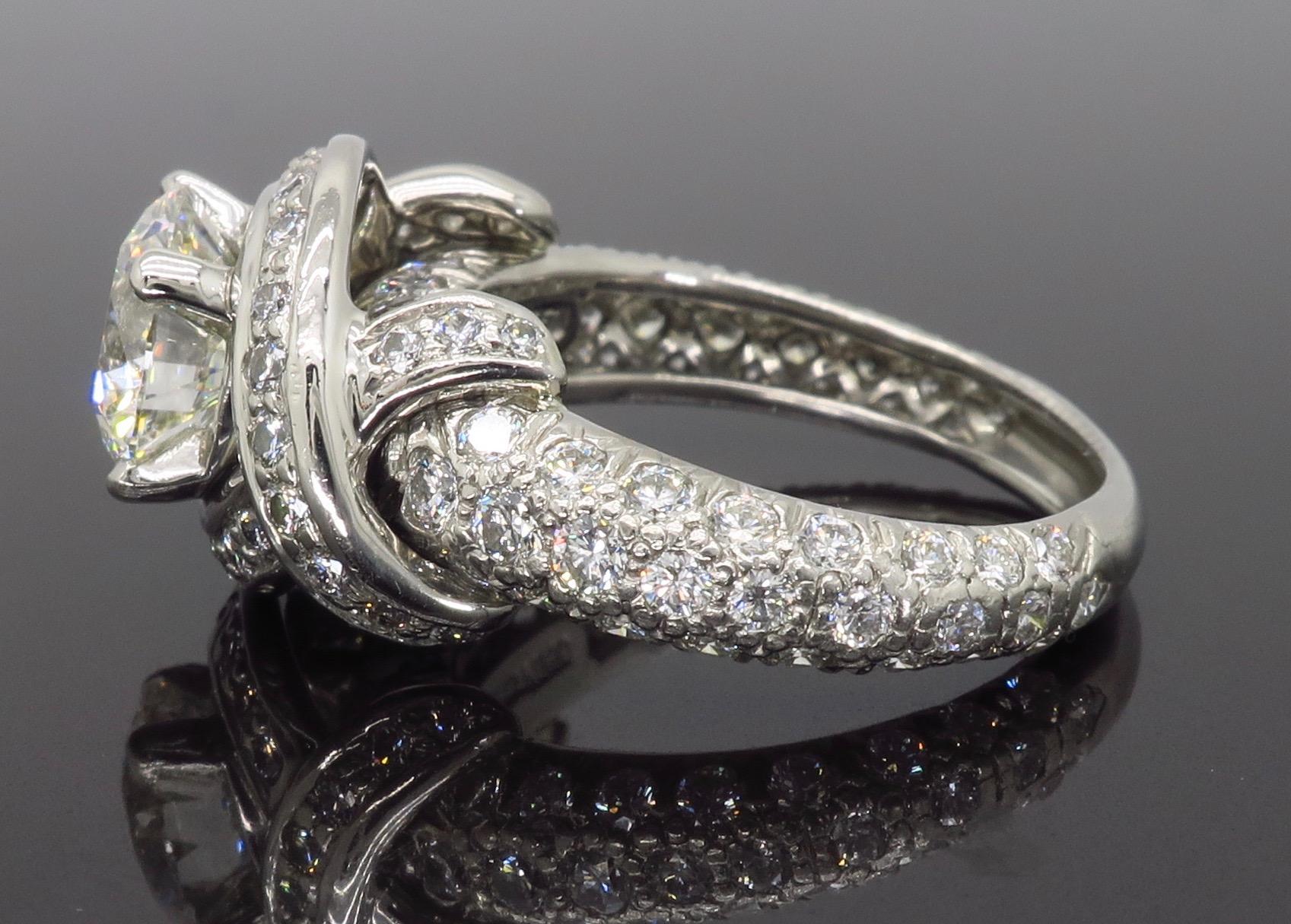 Women's Tiffany & Co. Schlumberger Signature Diamond Platinum Engagement Ring