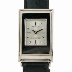 Tiffany & Co Schlumberger Silver Dial 18K White Gold Quartz Ladies Watch 23mm