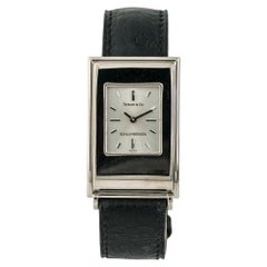 Tiffany & Co Schlumberger Silver Dial 18K White Gold Quartz Ladies Watch 23mm