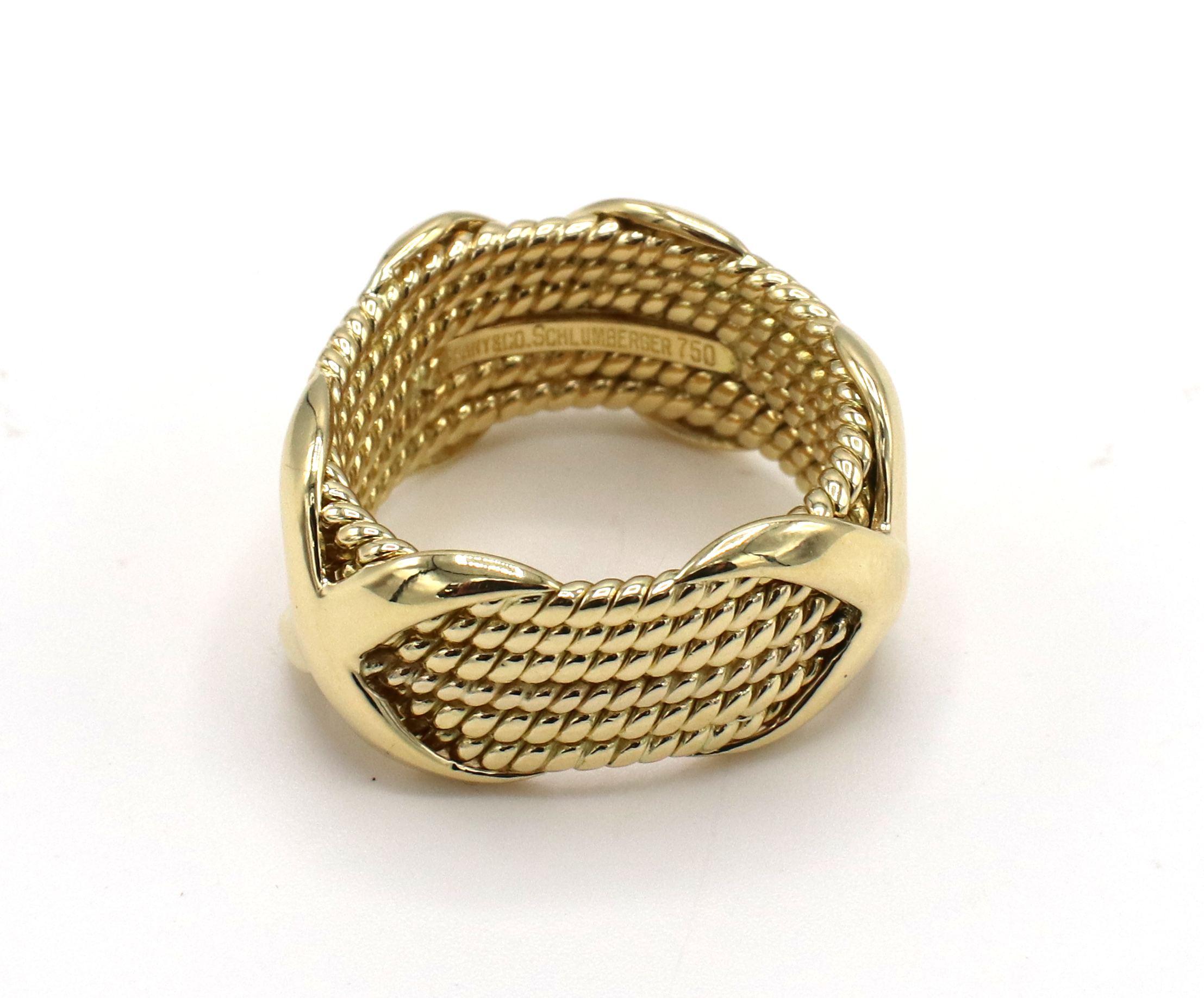 tiffany rope ring silver