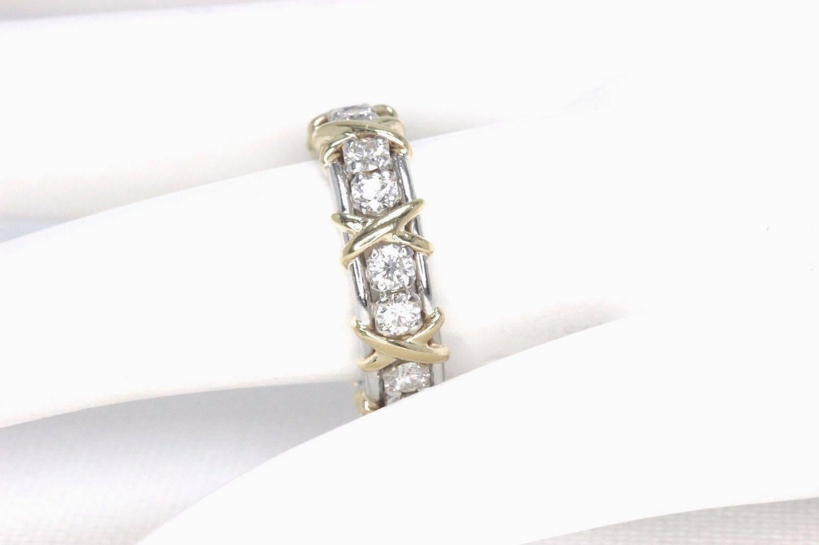 Tiffany & Co. Schlumberger Sixteen Stone 1.14TCW Diamond Ring 18kt & Platinum 5