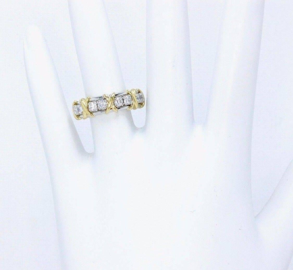 Tiffany & Co. Schlumberger Sixteen Stone 1.14TCW Diamond Ring 18kt & Platinum 6