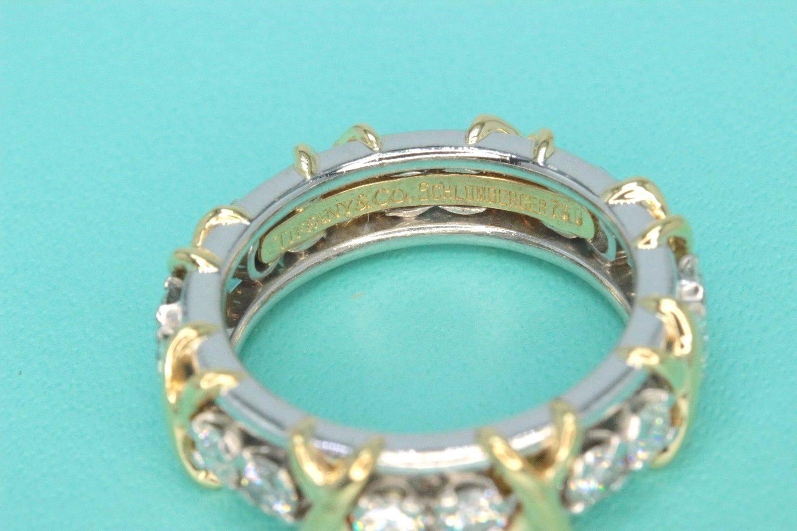 Women's Tiffany & Co. Schlumberger Sixteen Stone 1.14TCW Diamond Ring 18kt & Platinum