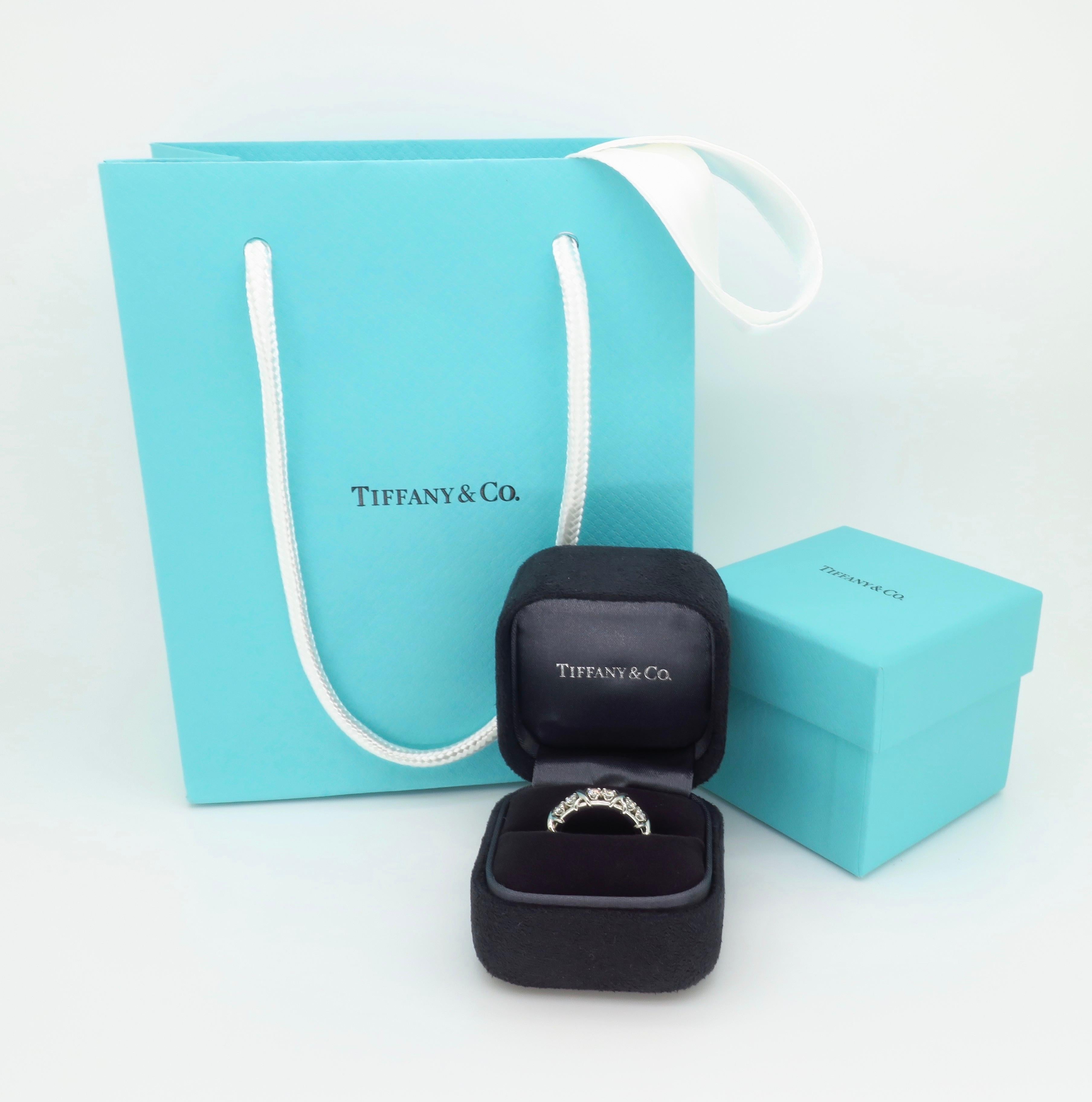 Tiffany & Co. Schlumberger Sixteen Stone Diamond Ring Made in Platinum 7