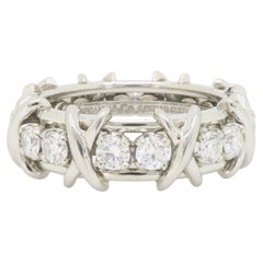 Tiffany & Co. Schlumberger Sixteen Stone Diamond Ring Made in Platinum