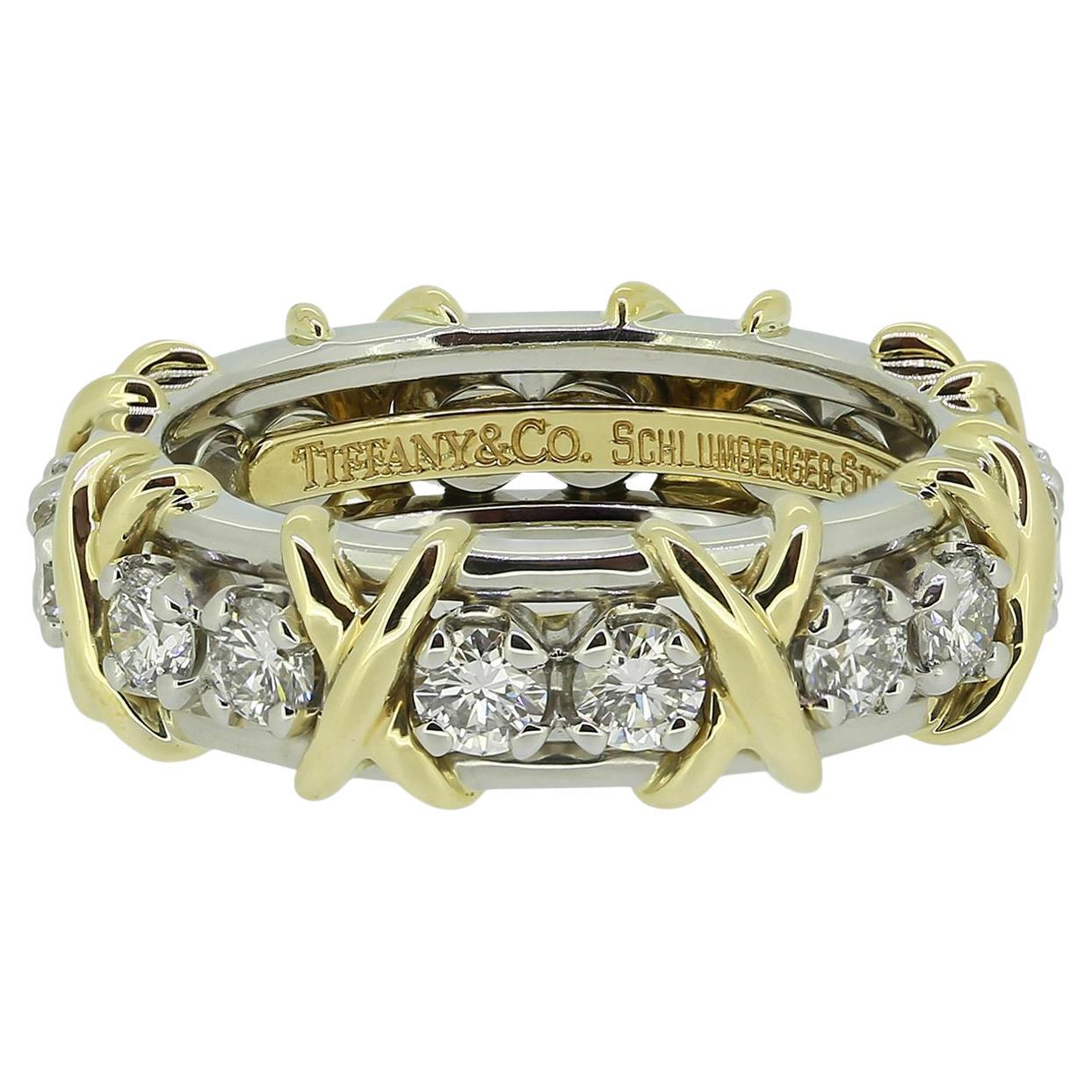 Tiffany & Co. Anello Schlumberger con sedici pietre e diamanti, misura J (49)