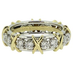 Tiffany & Co. Anello Schlumberger con sedici pietre e diamanti, misura P (56,5)