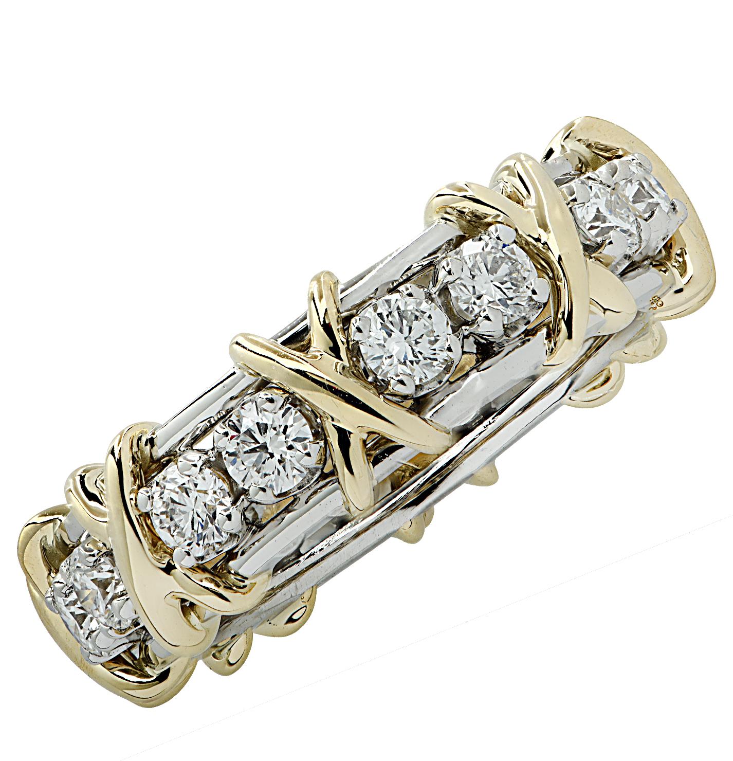 Modern Tiffany & Co. Schlumberger Sixteen Stone Ring