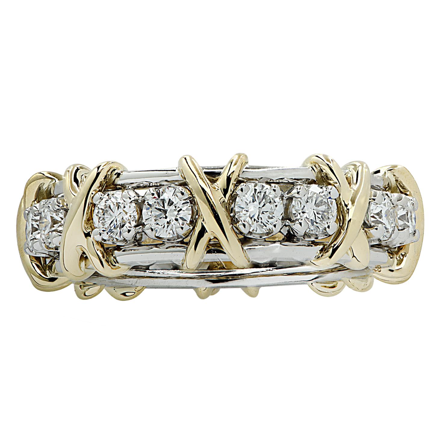 Round Cut Tiffany & Co. Schlumberger Sixteen Stone Ring