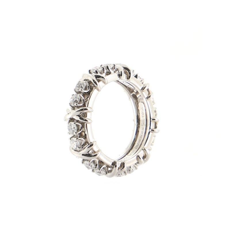 Tiffany & Co. Schlumberger Sechzehn Stein Ring Platin mit Diamanten im Zustand „Gut“ in New York, NY