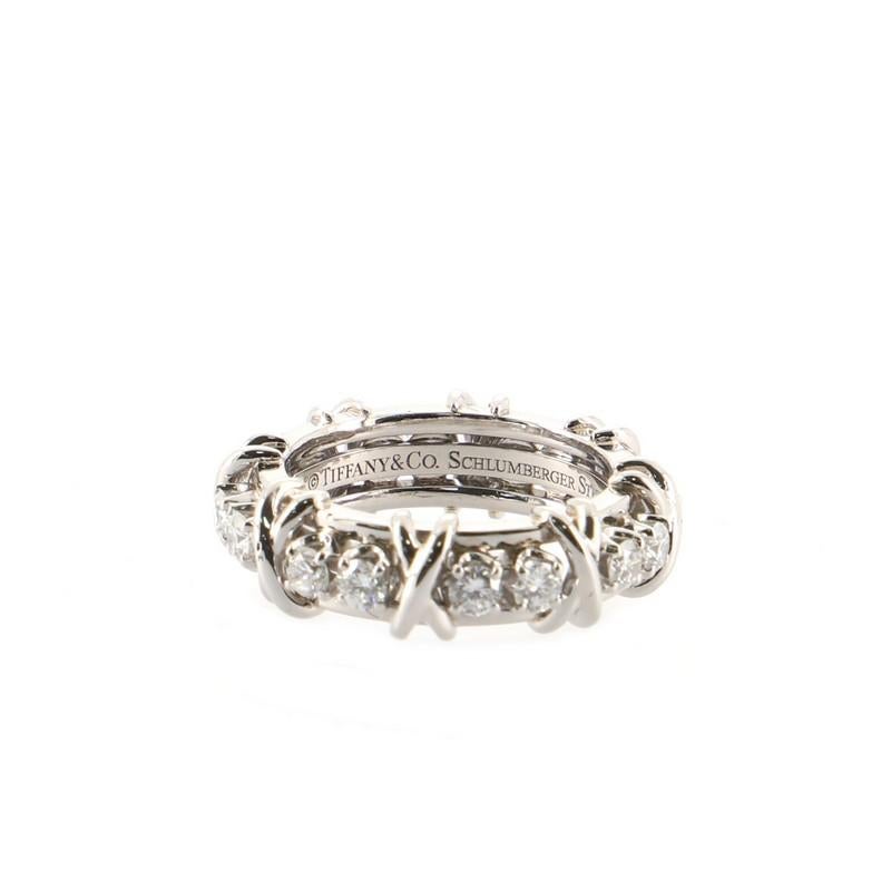 Tiffany & Co. Schlumberger Sechzehn Stein Ring Platin mit Diamanten Damen