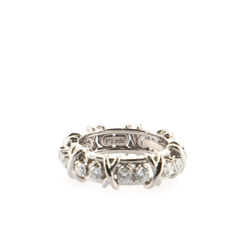 Tiffany & Co. Schlumberger Sechzehn Stein Ring Platin mit Diamanten 2