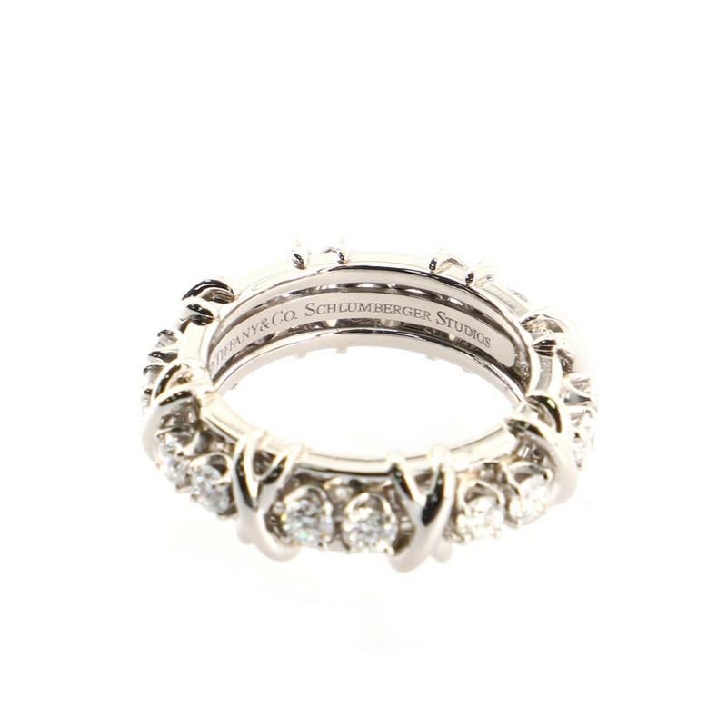 Tiffany & Co. Schlumberger Sixteen Stone Ring Platinum with Diamonds 1