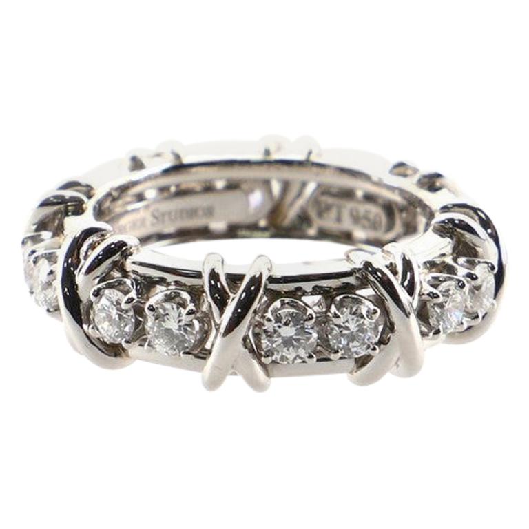 Tiffany and Co. Schlumberger Sixteen Stone Ring Platinum with Diamonds ...