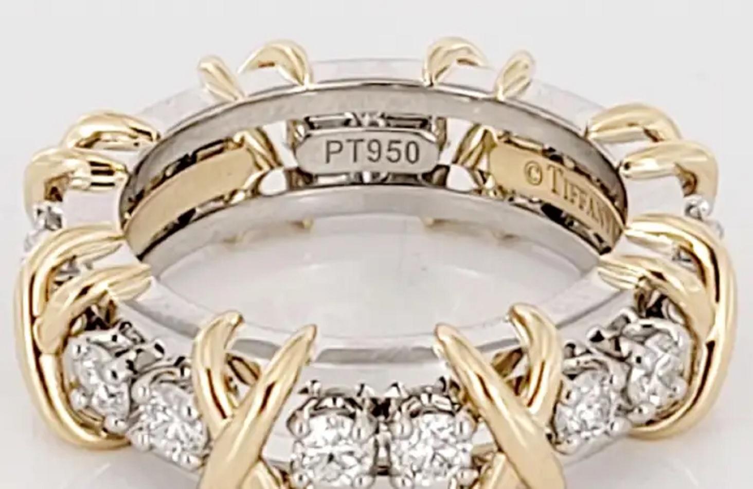 Brand Tiffany & co
Sixteen Stone Ring
18K yellow Gold & PT950
Ring Size 6.25
Main stone Diamond
Carat total weight 1.14ct
Diamond clarity VS
Color Grade F-G
Retail price: $13,000
Comes with Tiffany &co ring box
