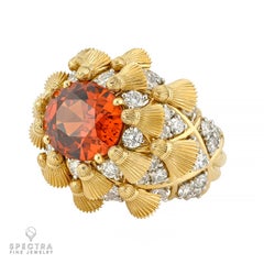 Tiffany & Co. Schlumberger Spessartite "Tapestry" Ring 9.65ct, Signed