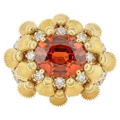 Tiffany & Co. Schlumberger Spessartite "Tapestry" Ring 9.65ct, Signed