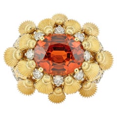 Tiffany & Co. Schlumberger Spessartite "Tapestry" Ring 9.65ct, Signed
