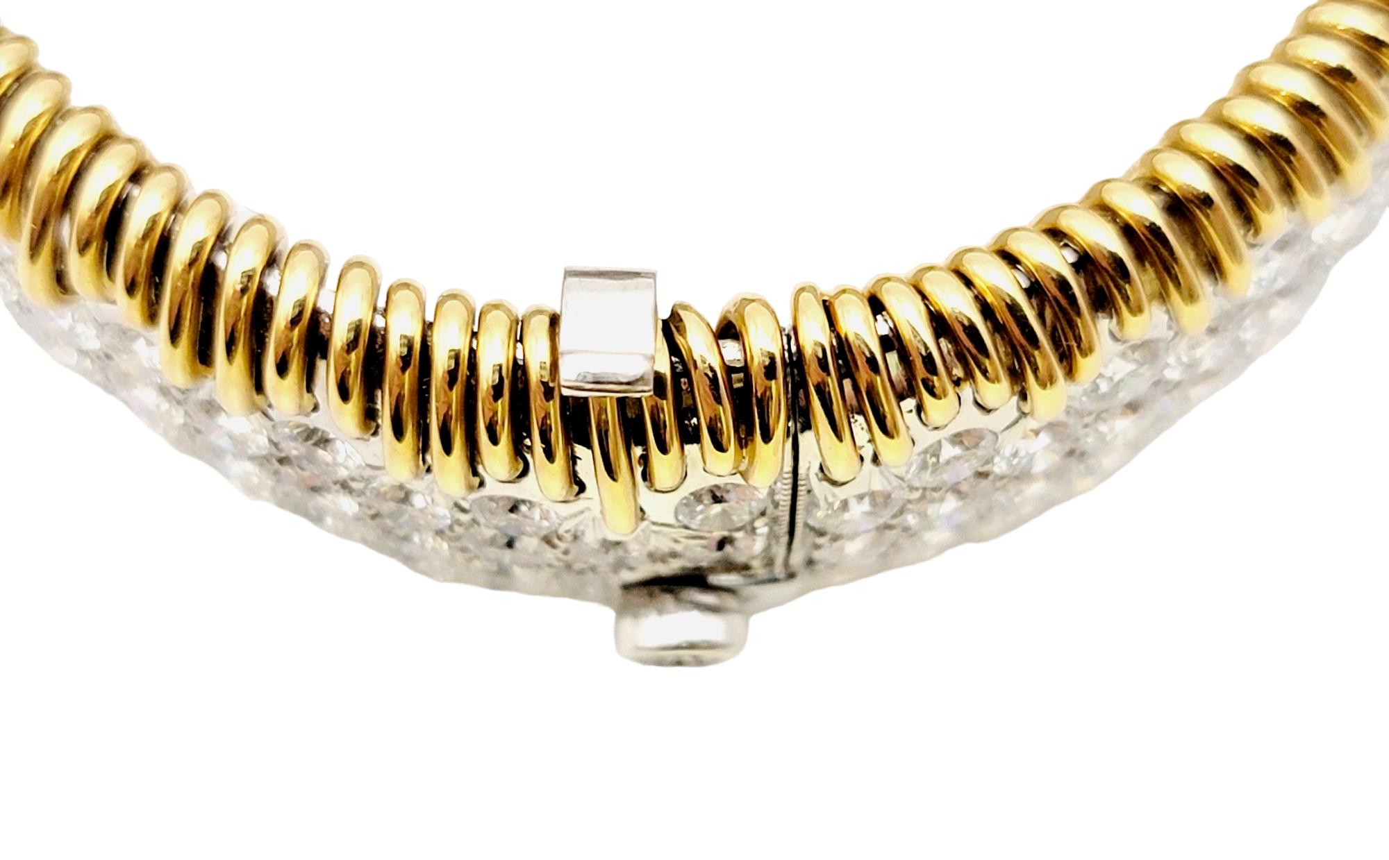Tiffany & Co. Schlumberger 'Stitches' Diamond Bangle Bracelet 41.46 Carats Total 5