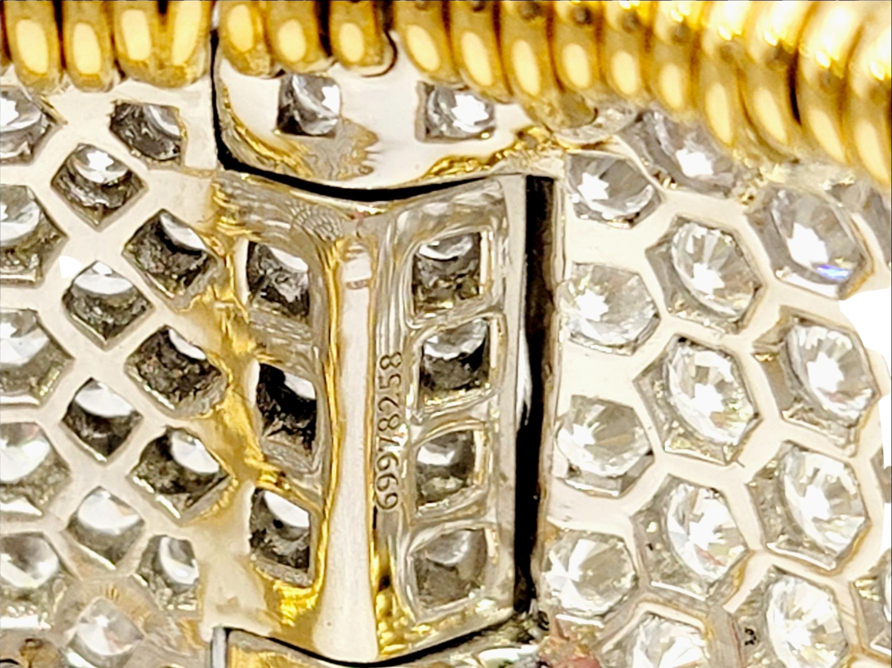 Tiffany & Co. Schlumberger 'Stitches' Diamond Bangle Bracelet 41.46 Carats Total 7