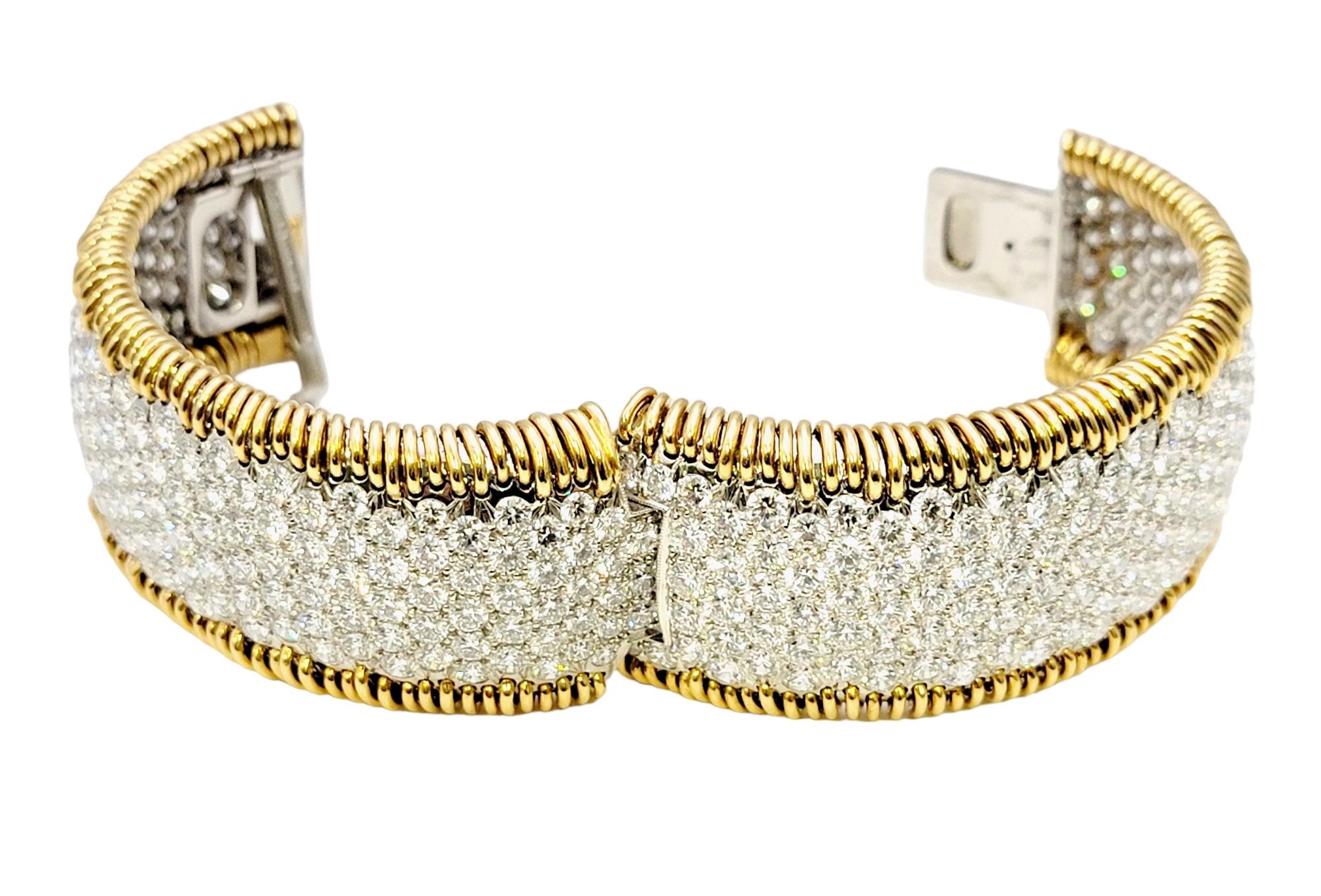 Women's Tiffany & Co. Schlumberger 'Stitches' Diamond Bangle Bracelet 41.46 Carats Total