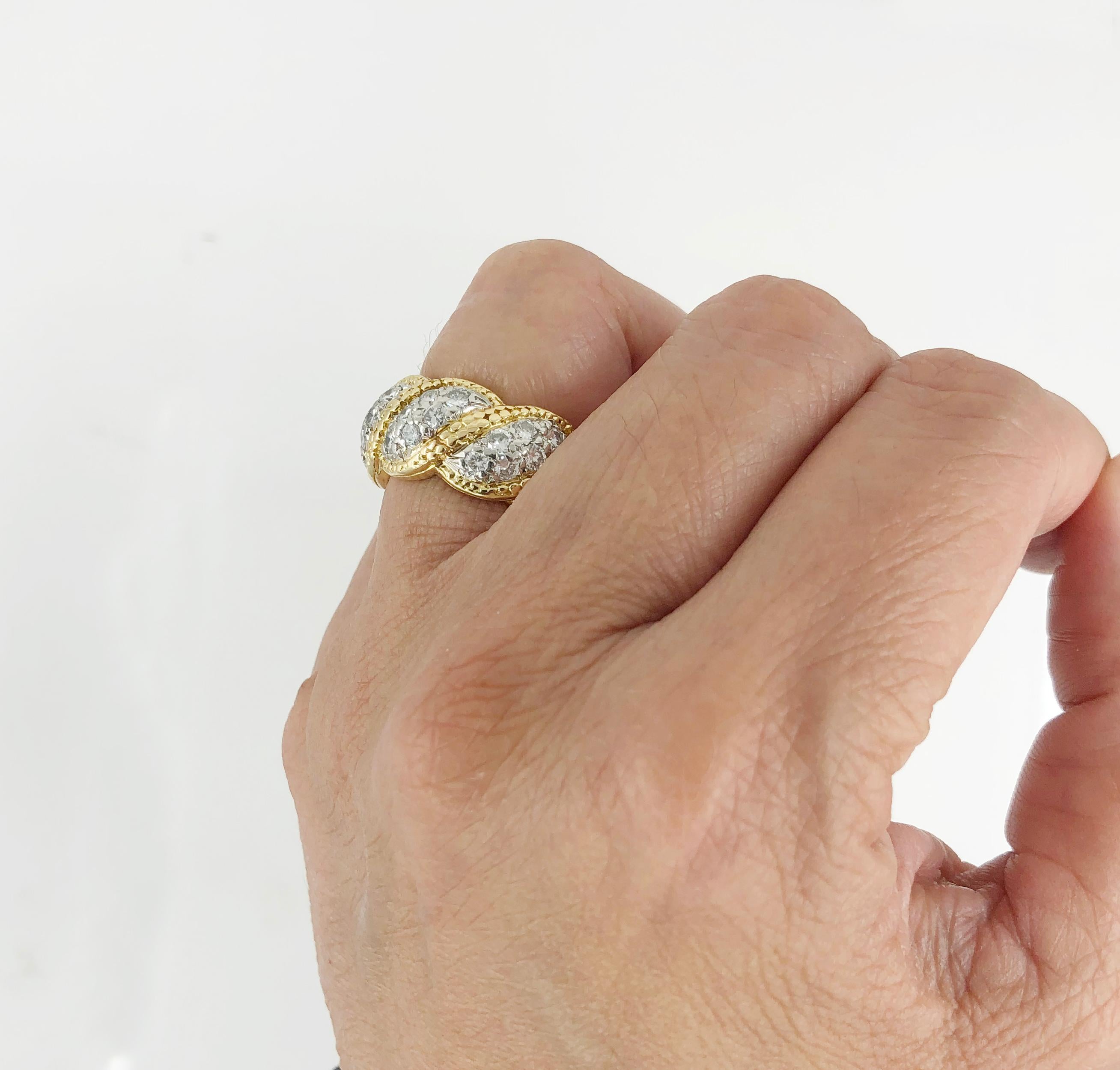 Tiffany & Co. Schlumberger Studio Diamantring im Zustand „Gut“ im Angebot in New York, NY
