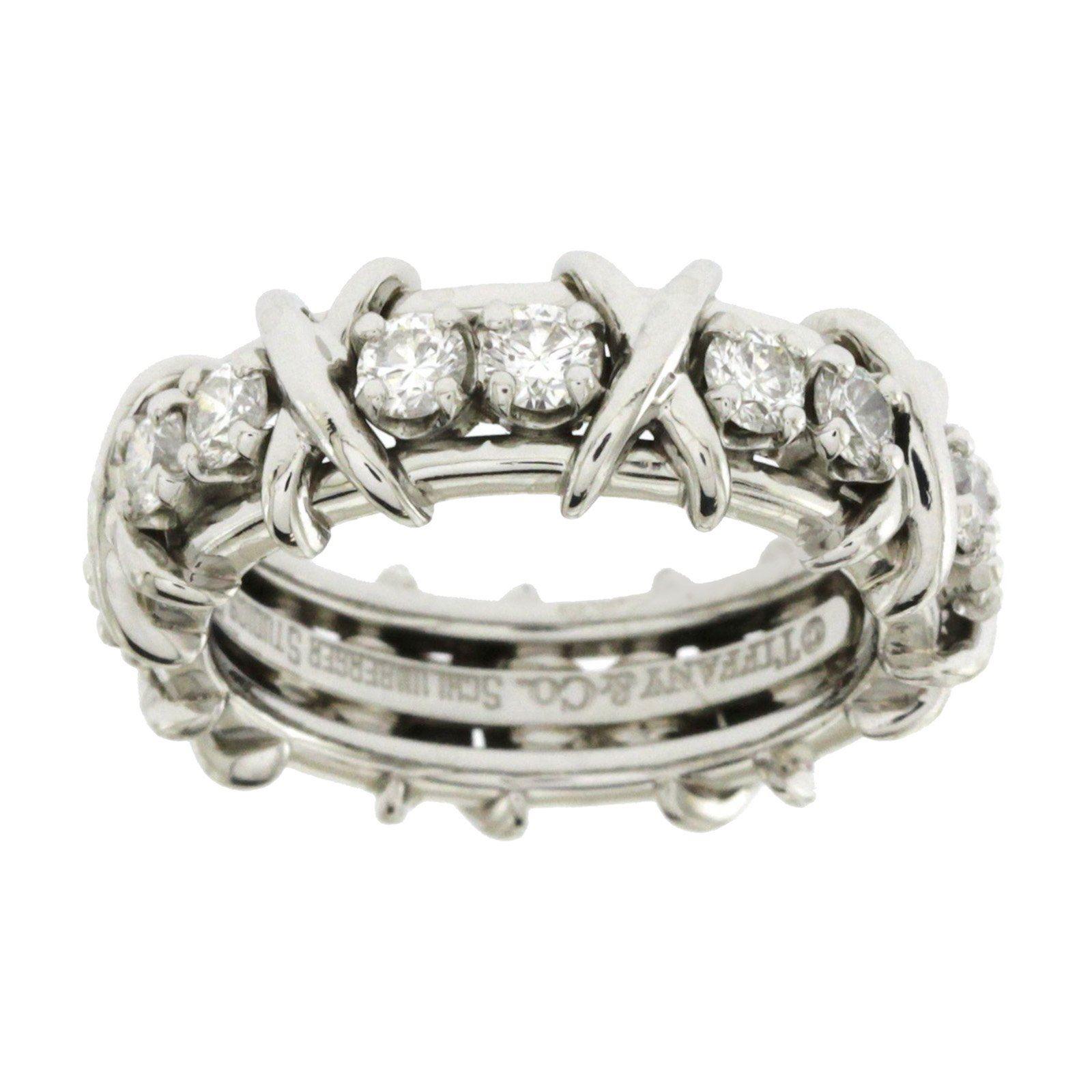 Women's Tiffany & Co. Schlumberger Studios 16 Diamonds Platinum Ring