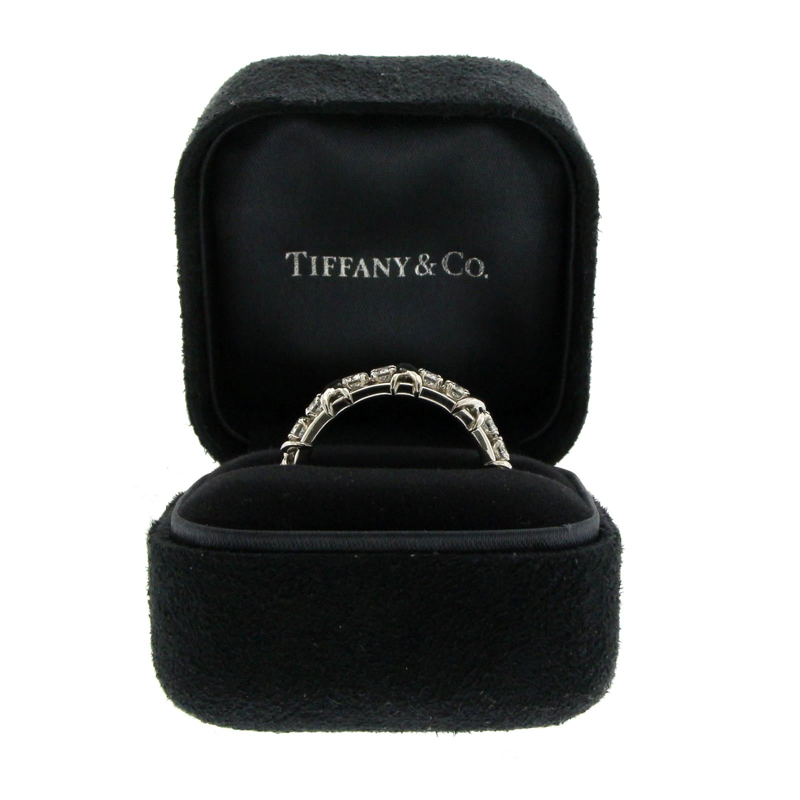 Tiffany & Co. Schlumberger Studios 18 Diamonds Platinum Ring 1