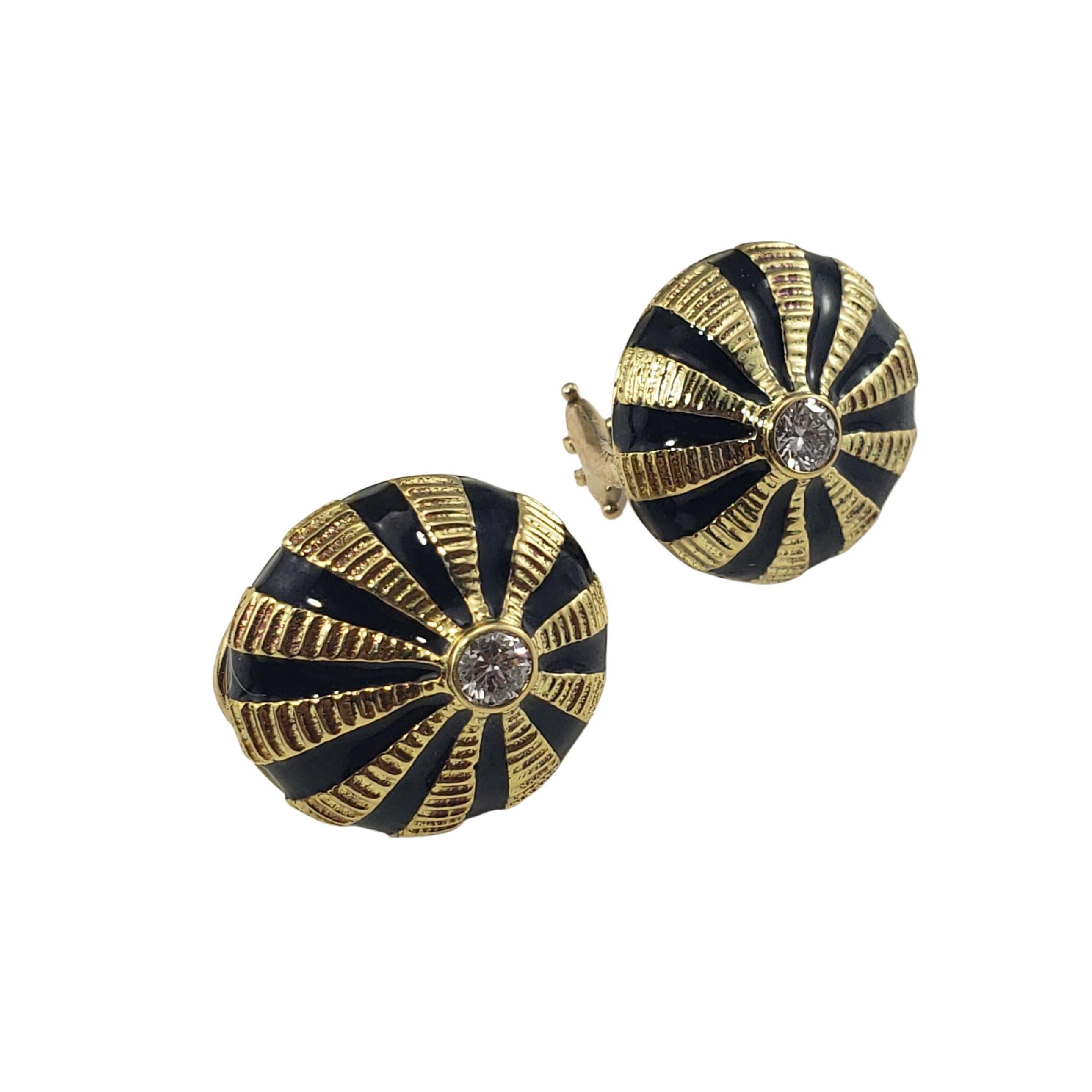 Brilliant Cut Tiffany & Co. Schlumberger Taj Mahal 18 Karat Yellow Gold & Diamond Earrings