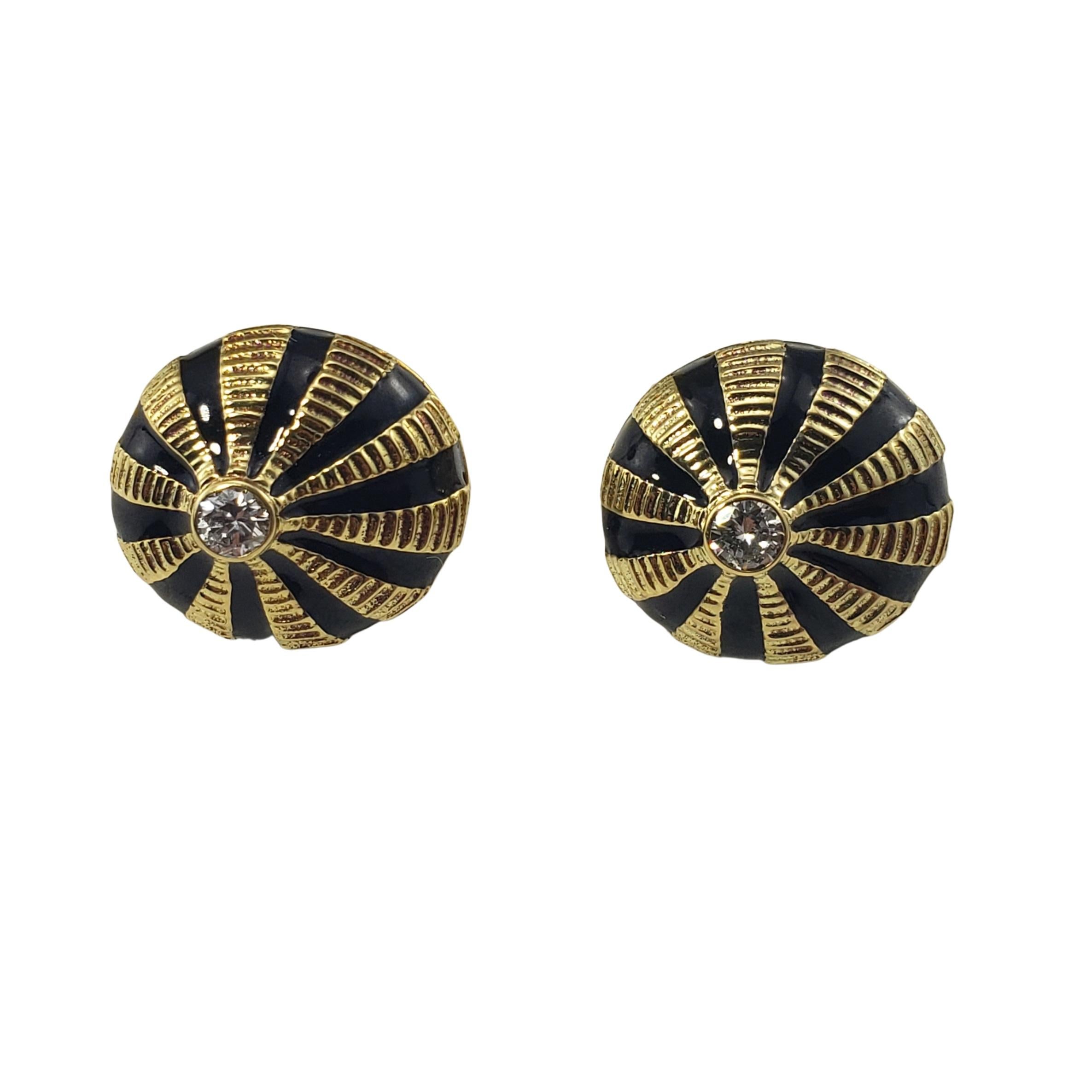 Tiffany & Co. Schlumberger Taj Mahal 18 Karat Yellow Gold & Diamond Earrings In Good Condition In Washington Depot, CT