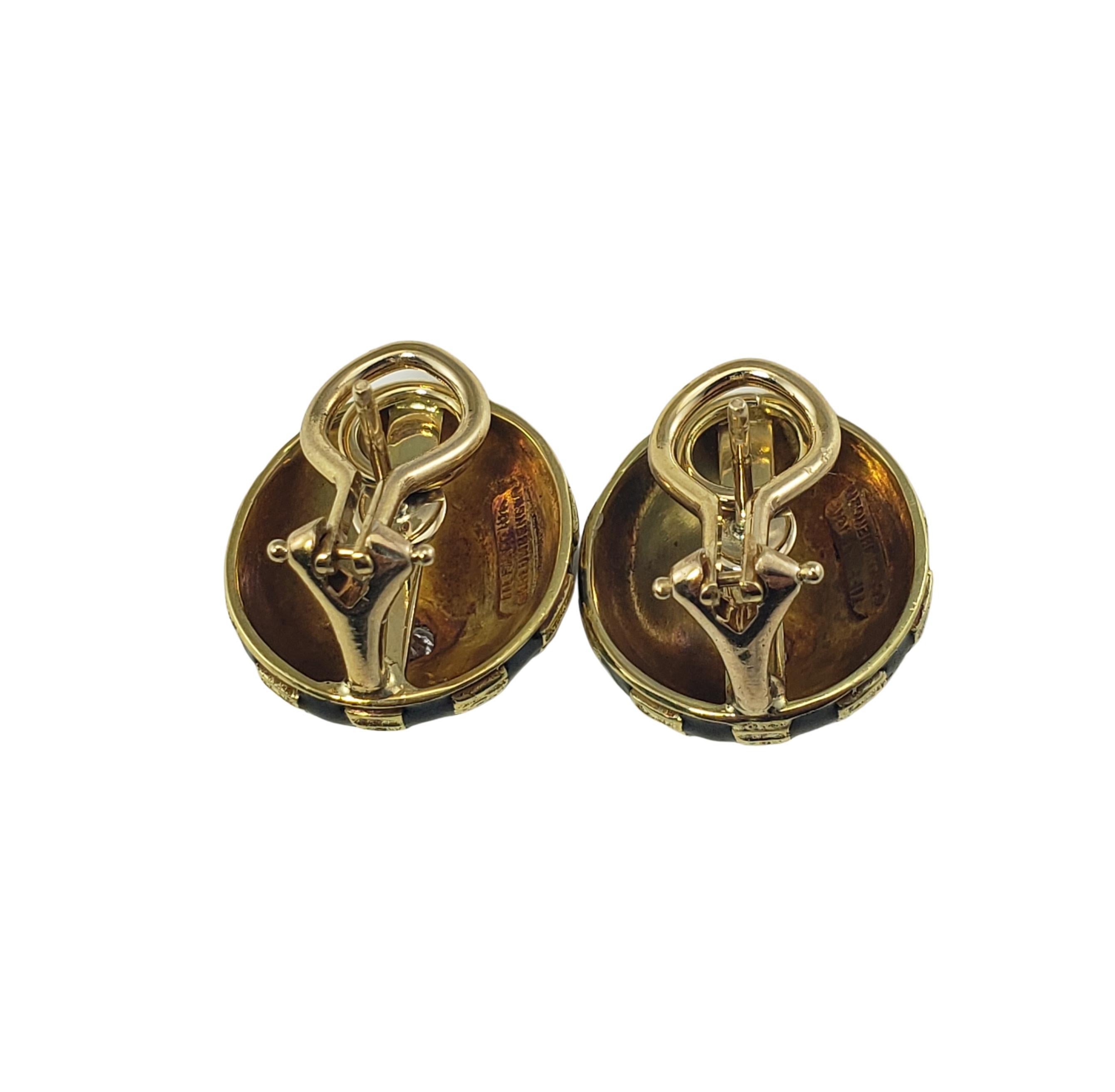 Women's Tiffany & Co. Schlumberger Taj Mahal 18 Karat Yellow Gold & Diamond Earrings