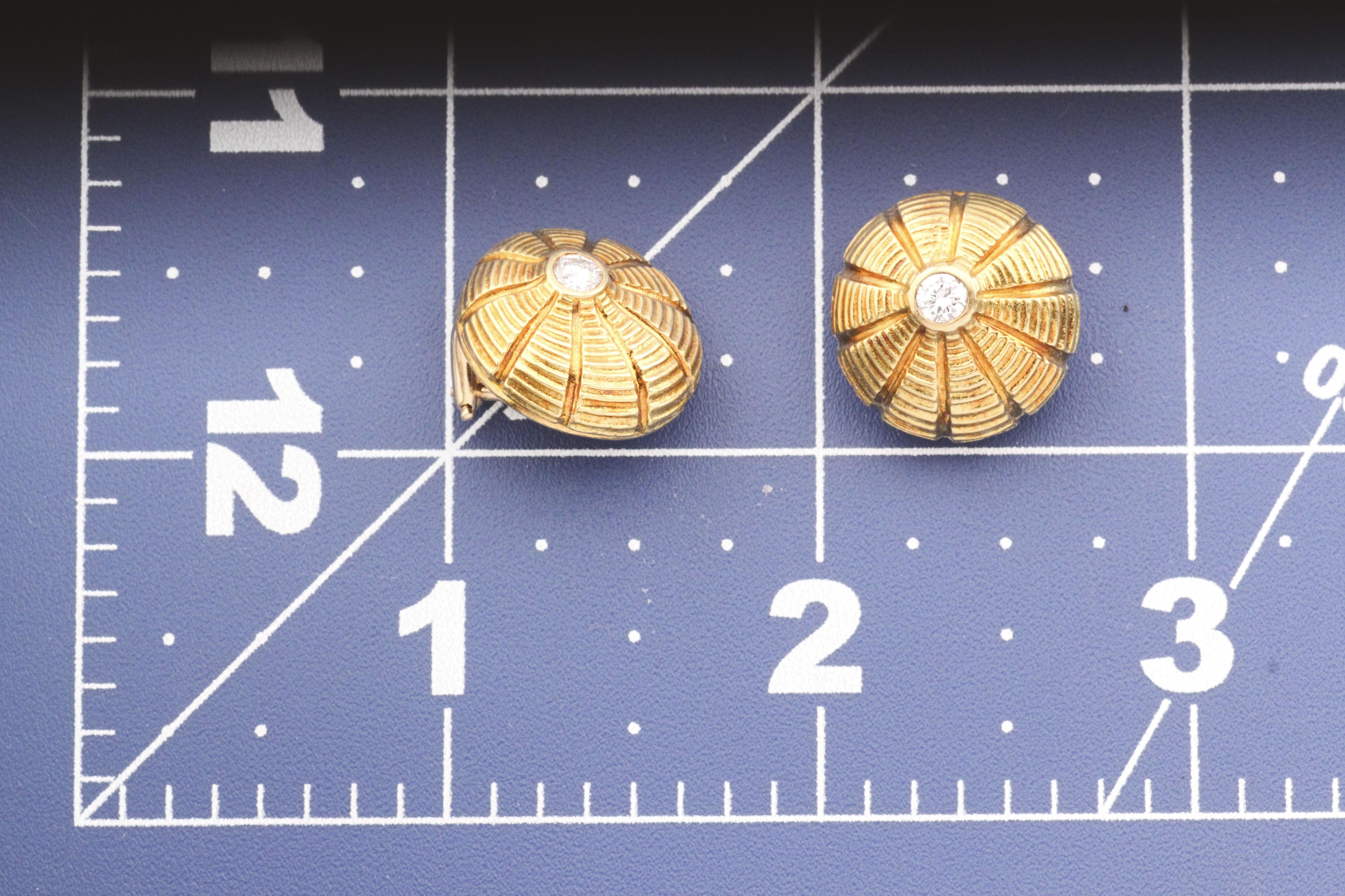 Tiffany & Co. Schlumberger Taj Mahal Diamond 18k Gold Earrings 3