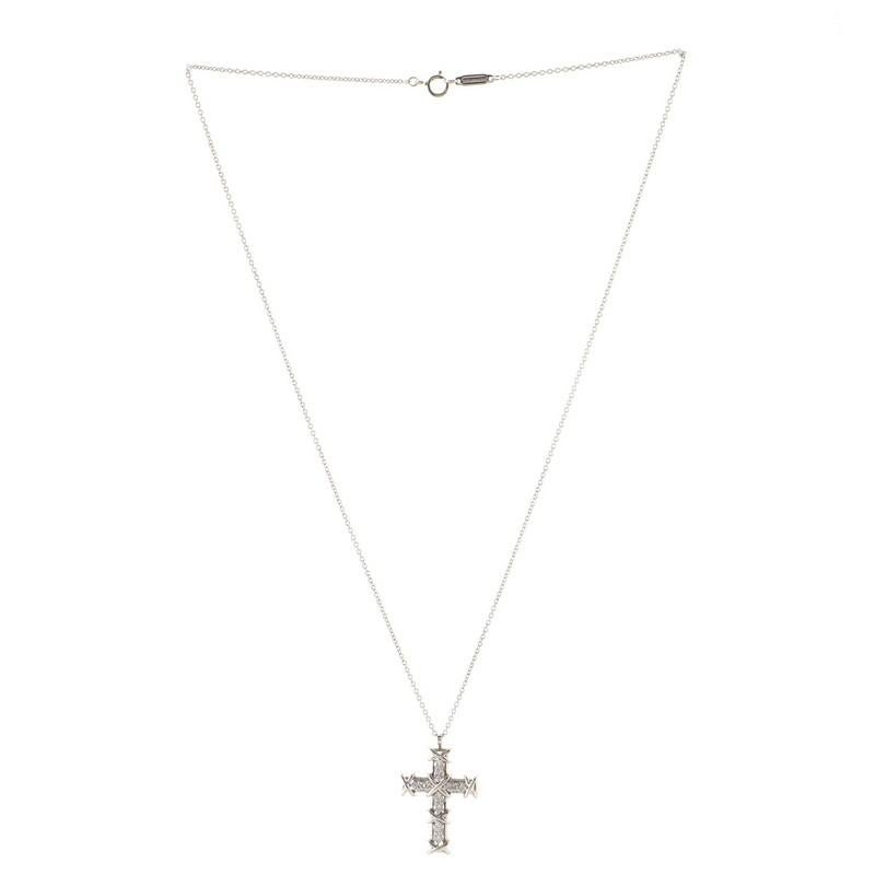 tiffany cross necklace
