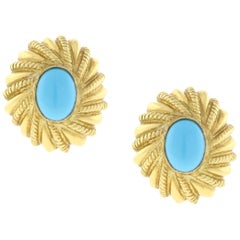 Tiffany & Co. Schlumberger Turquoise Earrings