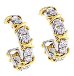 Tiffany & Co. Schlumberger Twenty Stone Hoop Earrings