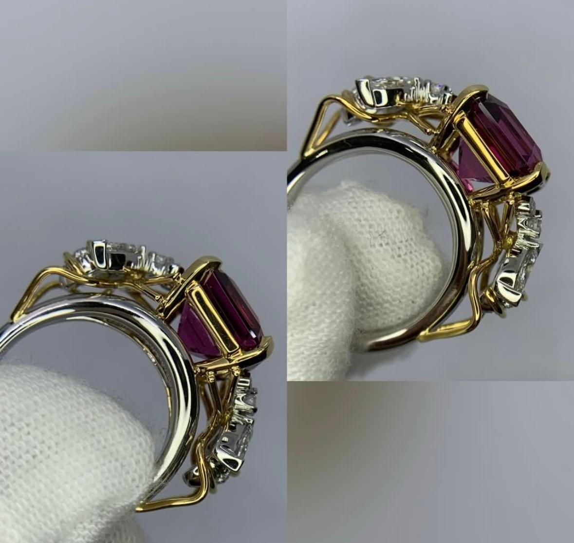 da uomo o donna Anello a due api Tiffany & Co. con spinello rosa in vendita