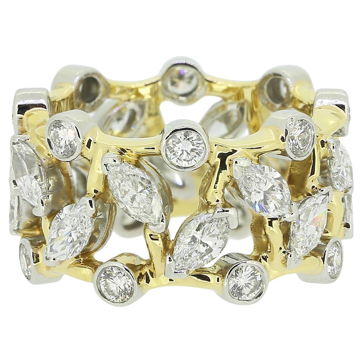 Tiffany & Co. Schlumberger Vigne Diamond Ring Size J (49) For Sale